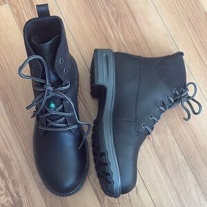 TIMBERLAND PRO Black Leather Steel Toe Work Boots